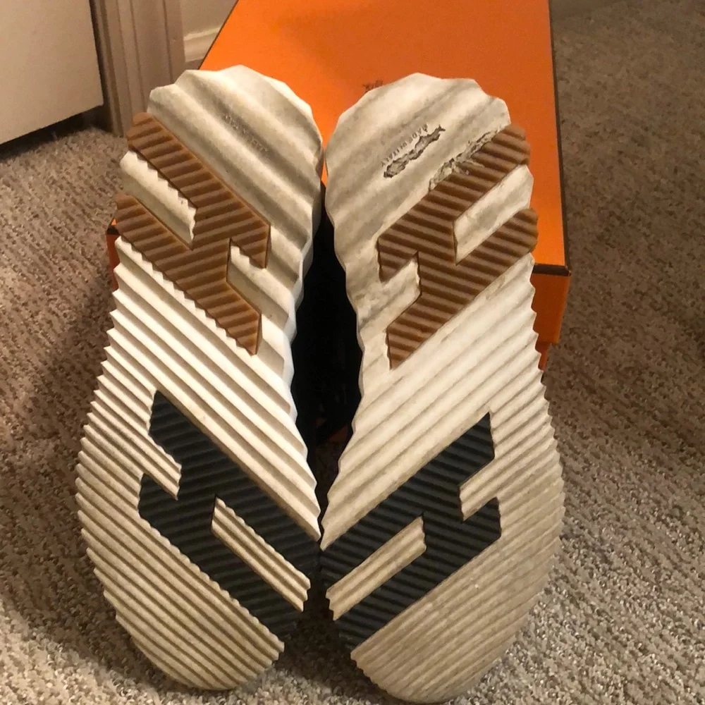 Hermes Black and White Women's Sneakers - Picture 7 of 9